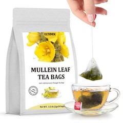 Premium 50 Mullein Leaf Tea Bags. Made with 100% Pure Mullein Leaves, for Lungs