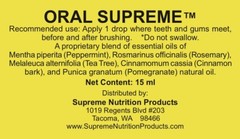 Oral Supreme by Supreme Nutrition, Essential Oil Blend for Oral Health | 15 ml