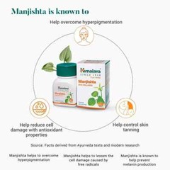 Himalaya Manjishtha 60 Tabs x15 | Skin Tanning Control | Herbal | Free Ship