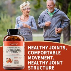 Organic Turmeric Curcumin 2250Mg Joint Health Vegan Gluten Free 30/60/120 Caps