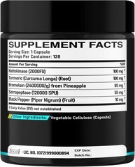 4-in-1 Nattokinase 2000 Fu, Turmeric, Bromelain, 120 Count (Pack of 1)