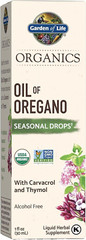Garden of Life Organics Oil of Oregano Seasonal Drops Gluten Free Herbal (30 mL)