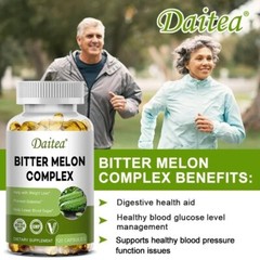 Organic Bitter Melon 120 Softgel Blood Sugar Digestive Health Support 2500mg