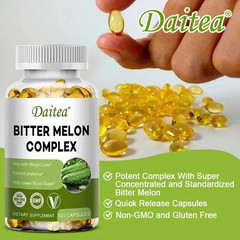 Natural Bitter Melon Extract Capsules Help Lower Blood Sugar, Prevent Heatstroke