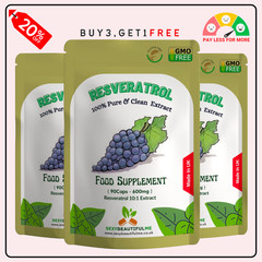 Resveratrol Extract Capsules 600mg-(50%Trans-Resveratrol 300mg)-Skin Health