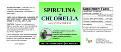 Spirulina + Chlorella + Wheatgrass 500mg – Vegan Capsules