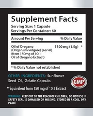 Anti Aging Pills – Oregano Oil 1500mg – Supports Graceful Aging – 60 Capsules