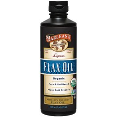 Barlean’s Organic Lignan Omega 3 Flaxseed Oil 16 Fl Oz (Pack of 1), Default