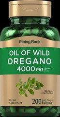 Oregano Oil Capsules | 200 Softgel Pills | 4000mg | Non-GMO | by Piping Rock