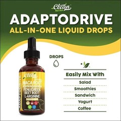 Organic Maca Root Liquid Drops Ashwagandha Fenugreek Beet Root and L-Arginine