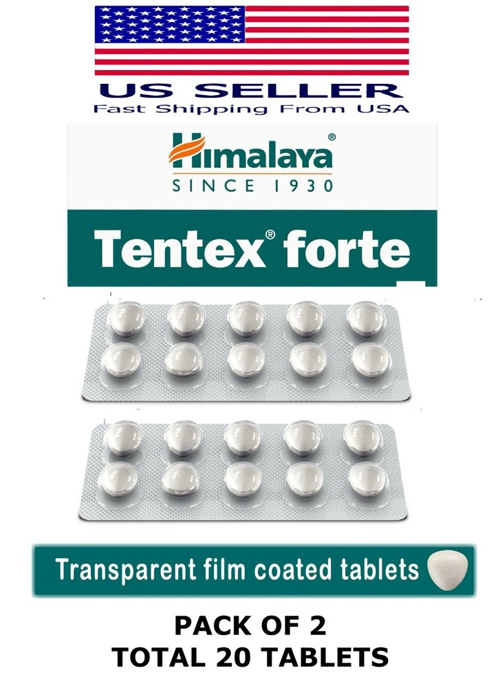 Tentex Forte Himalaya 10 Tablets USA Seller Free Shipping (Strip Of 2)