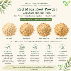 Red Maca Root Powder Herb Organic Dried Cut 28.3g | 1 OZ Culinary Enrich Ready