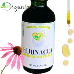 Echinacea Purpurea Non-Alcohol Extract Organic Liquid Drops 2 oz Immune Tincture
