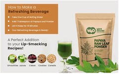Papaya Leaf Powder 16 Ounces, Dried from Fresh Green Leaves, Good to Make Tea