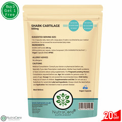 Shark Cartilage Capsule, 600mg-(20% Chondroitin)-Anti-Inflammatory&Joint-180Caps