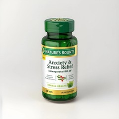 Nature’s Bounty Anxiety & Stress Relief Ashwagandha KSM-66 L-Theanine 50 Ct