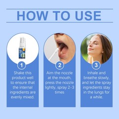 Herbal Respiratory Spray, Breathing Throat Care Mint Extract Daily Use