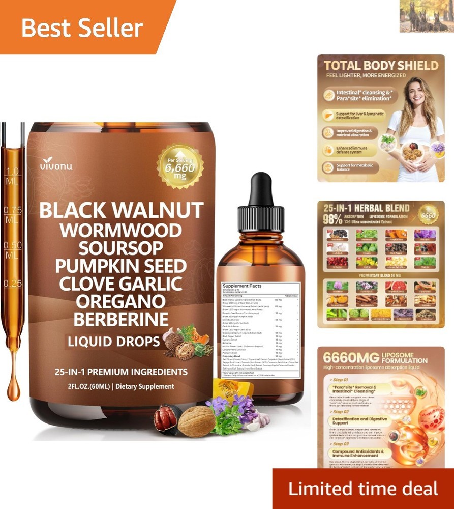 25-in-1 Herbal Drops: Detox & Revitalize with Liposomal Absorption Technology