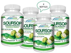 Soursop Graviola 2000 mg x/serving 360 Capsules Guanabana 6 Month supply Annona