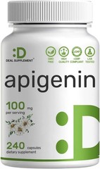 Apigenin100mg Chamomile Flower Extract for Antioxidants Sleep Relax 240 Capsules