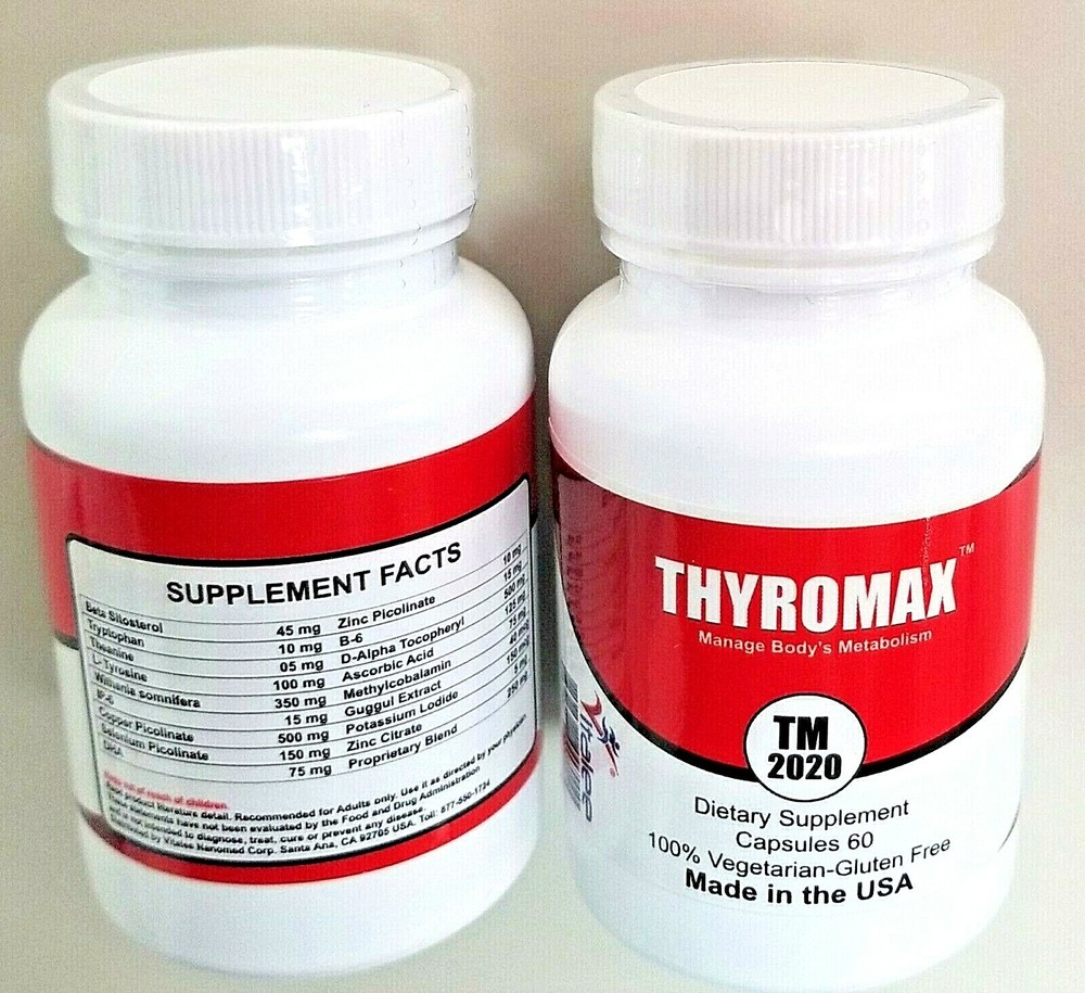 Thyromax- Natural Thyroid Hyperthyroidism/Hypothyroid Supplement (Capsule 60ct)