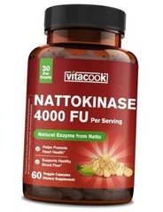 Nattokinase 4000 FU Per Serving, Derived from Japanese Natto, Systemic Enzymes