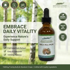 Mother Nature Birch Polypore Immune System Dietary Supplements – 60 ML