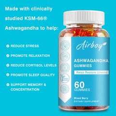 Ashwagandha Gummies – Stress Anxiety Relief, Men’s Health, Energy & Endurance