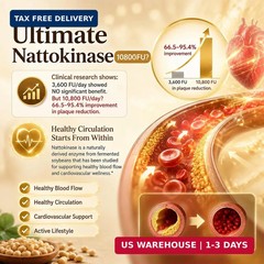 Nattokinase 10800 FU Supplement Liquid Drops, Ultimate 9-in-1 Natto -kinase Serr