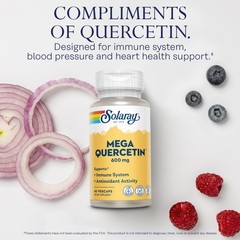 SOLARAY Mega Quercetin with Bromelain, Vitamin C and 60 Count (Pack of 1)