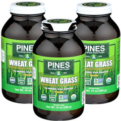 Pines Wheat Grass Powder 10 oz / 280 g Each (Pack of 3)