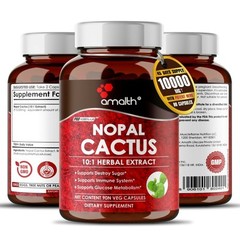 Nopal Cactus Pear Prickly Extract Powder Blood Sugar 10000mg Capsules – 90 Count