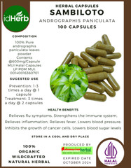 FRESH CAPSULE SAMBILOTO ANDROGAPHIS PANICULATA NATURAL HERBAL PREMIUM ORGANIC