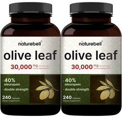 2 Pack Olive Leaf Extract 750mg Per Serving Maximum Strength 20% Oleuropein