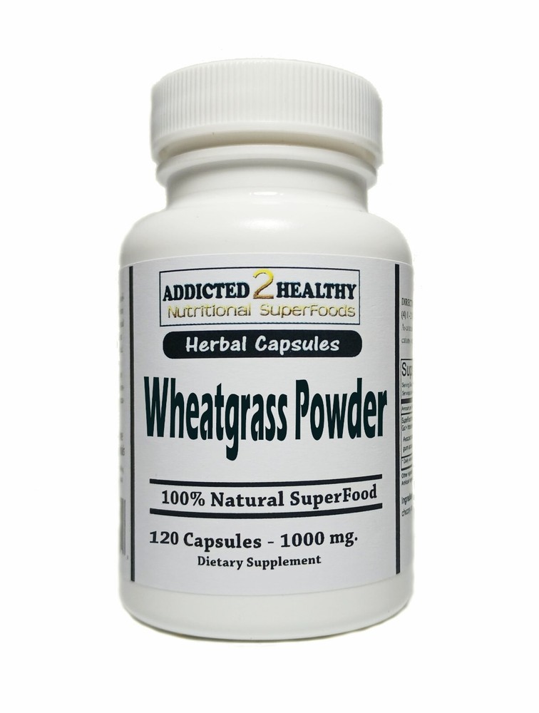 120 Wheatgrass Powder SuperFood Capsules | Nutrients, Alkalinity,Healing & More