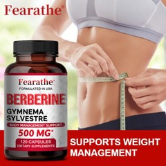 Berberine Supplement 500mg with Gymnema Gymnema for Heart Health and Gut Balance