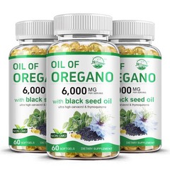 Nature’s live Oil of Oregano with Black Seed Oil, 2 in 1 Oregano Supplement f…
