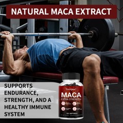 Maca Capsules 6000mg-120Caps Extra Strength Testosteron Boosting Formula for Men
