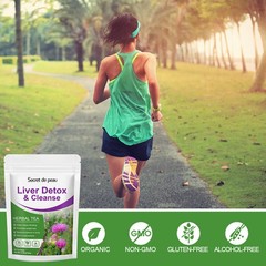 Organic 30 Days Liver Detox Tea Bags Milk Thistle Lung Liver Health Boost Immune