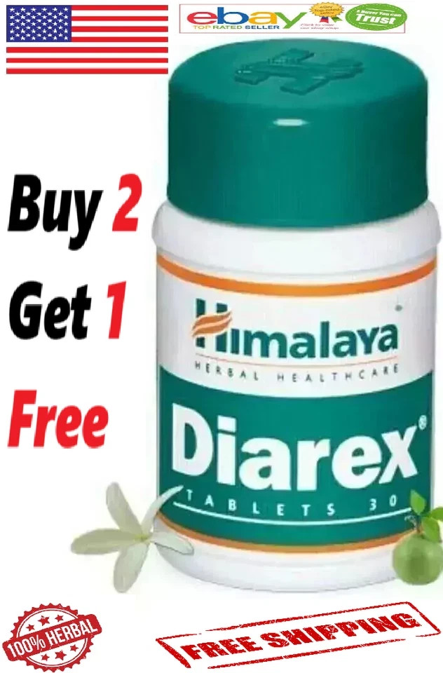 Himalaya DIAREX Natural For Bowel Wellness With Free Shipping – 30 Tablets