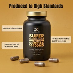 Super High-Strength 8-in-1 Mushroom Complex • 14400 Mg • 20:1 Extracts • UK Made