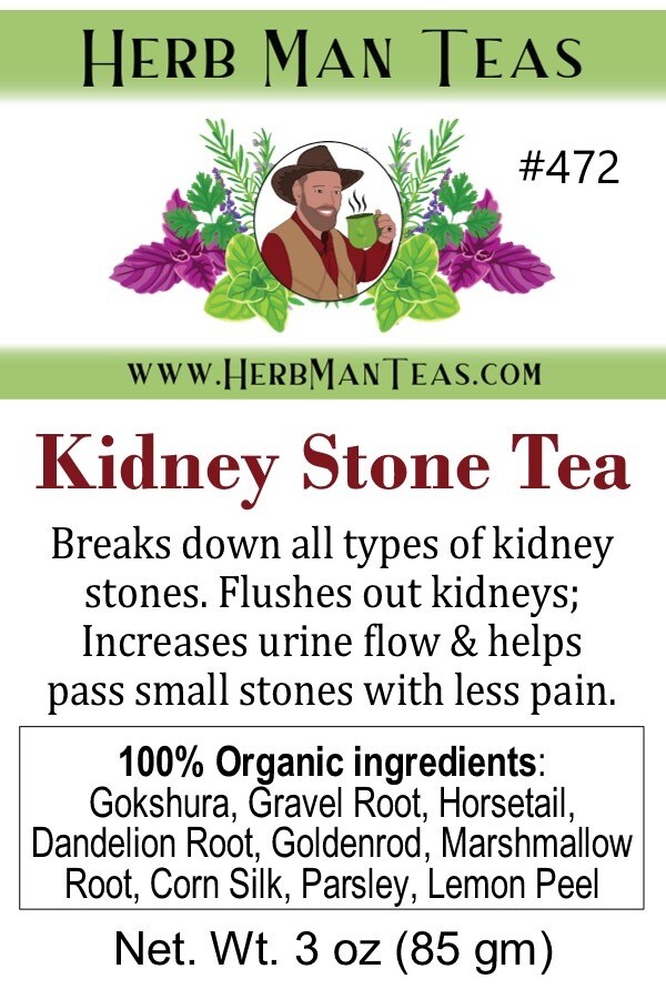 KIDNEY STONE TEA – designed to slowly dissolve kidney stones& improve urine flow