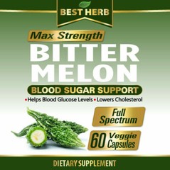 3 PACK Best Herb Bitter Melon 1000mg Blood Sugar Support Supplement 180 Capsules
