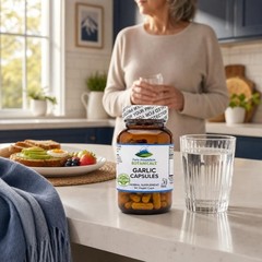 Pure Mountain Botanicals Garlic Capsules with 500mg Organic Garlic Pills
