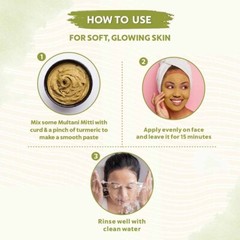 Organic Multani Mitti Powder Acne Treatment, Anti-Aging, Hair Strengthener 350g