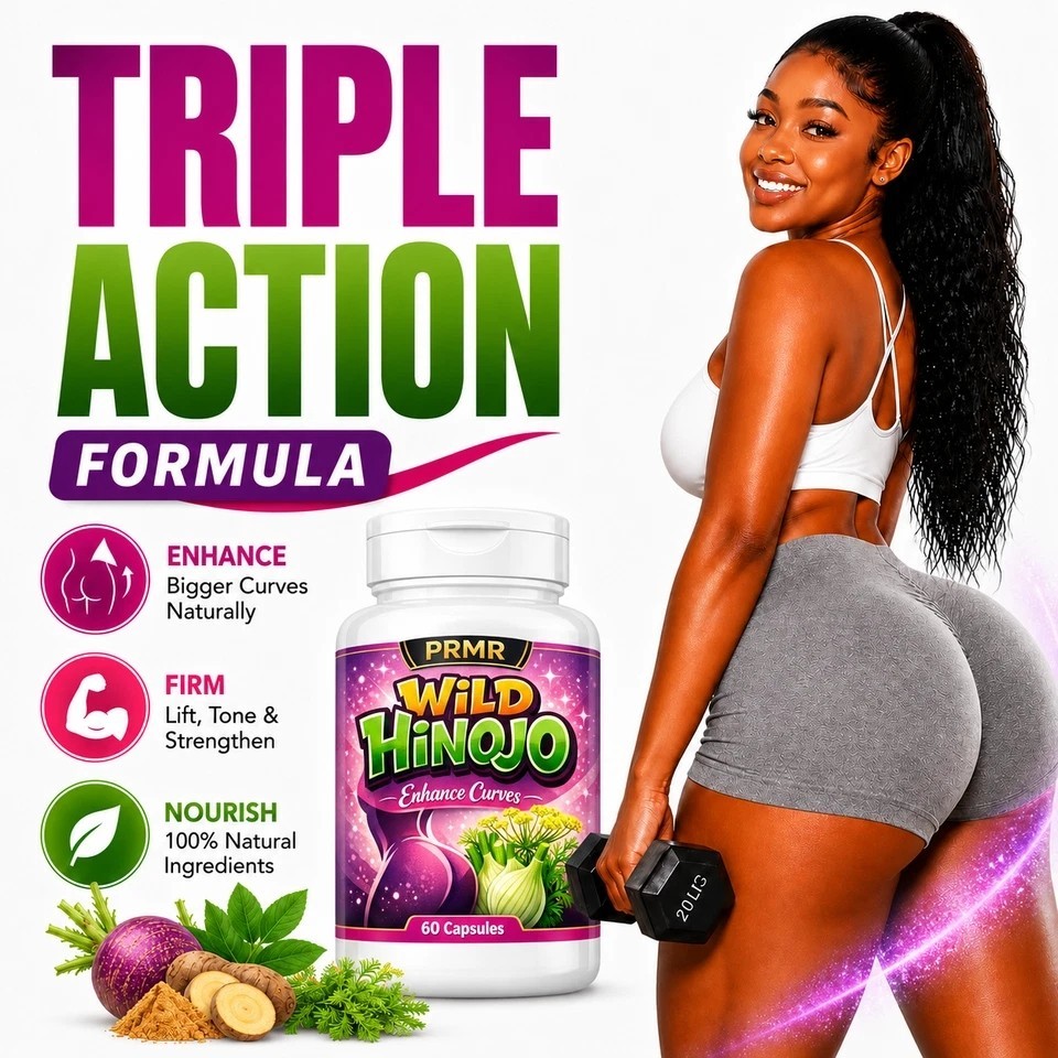 Aguaje + Black Maca + Fenugreek – Natural Glute, Hip & Curve Enhancer – 60 Caps