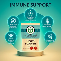Hops Flower Extract Capsules 5500mg (10% Polyphenols) Immune Health, Vegan Caps