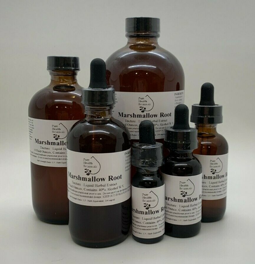 Marshmallow Root Tincture, Extract,Digestion,Althaea Officinalis, Multiple Sizes