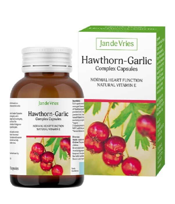 Jan de Vries Hawthorn-Garlic (90 capsules) BBE 08/2028