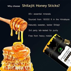 Better Alt Pure Himalayan Shilajit Sticks with 30sticks Honey, Naturally Sweeter